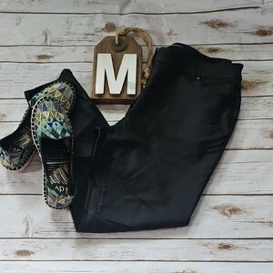 Denim 24/7 Black Faux Leather Pants NWOT